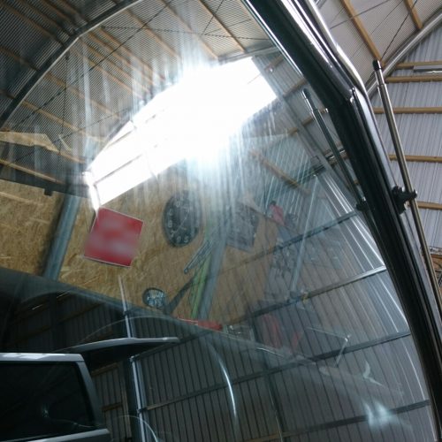 ヨンメリC110型スカイライン 窓ガラス スクラッチ除去の画像